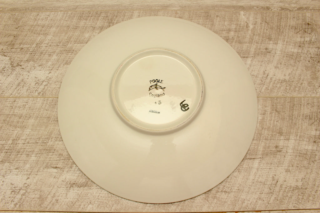 Vintage Poole Pottery Aegean Shape 5 Large Charger Plate 13.5" Diana Davis MCM