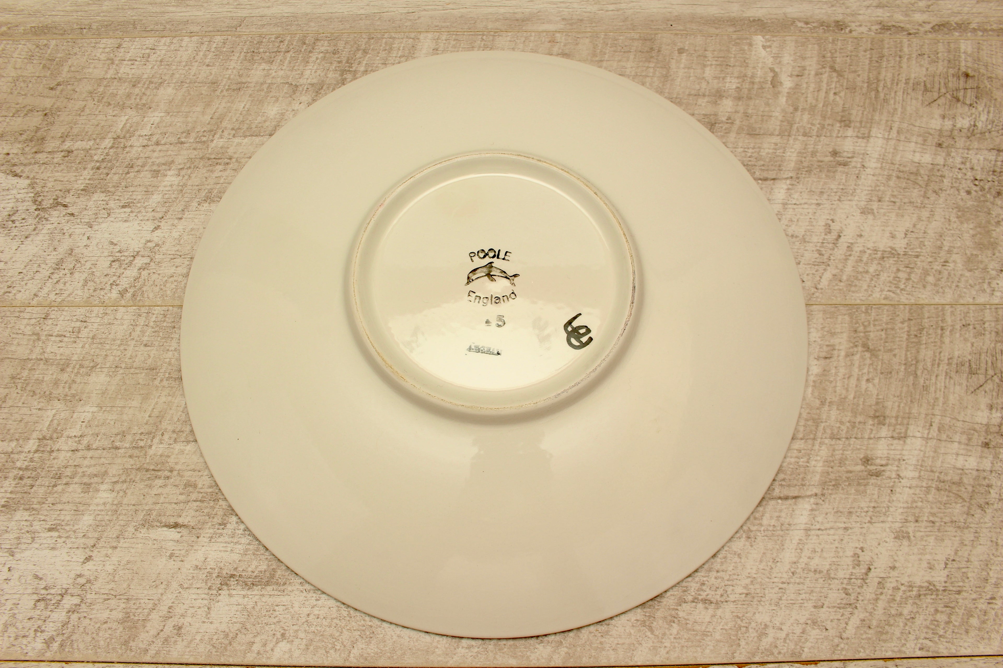 Vintage Poole Pottery Aegean Shape 5 Large Charger Plate 13.5" Diana Davis MCM