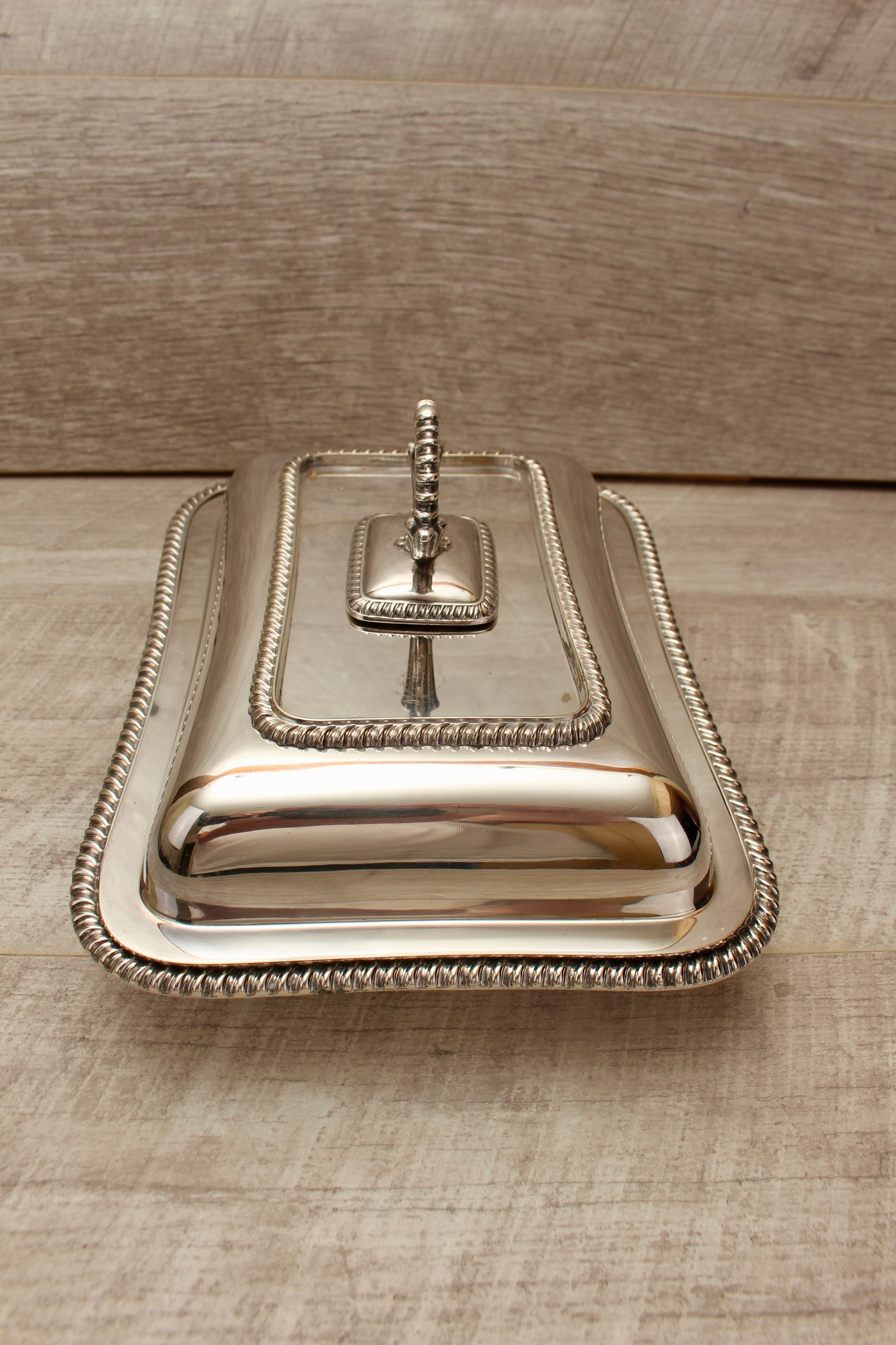 Antique Richard Richardson Sheffield Silver Plate Entree Dish Lidded Serving Tray