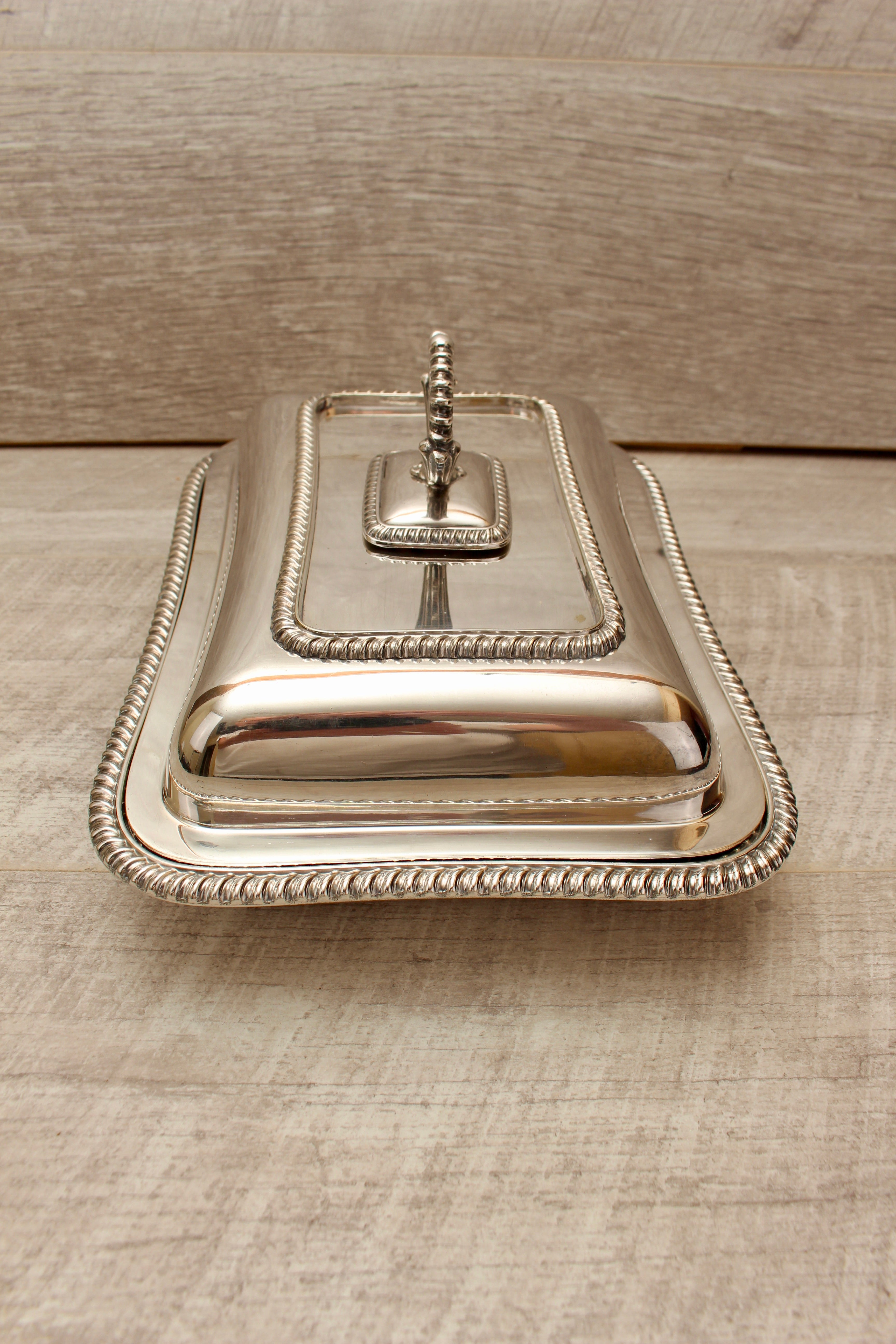 Antique Richard Richardson Sheffield Silver Plate Entree Dish Lidded Serving Tray