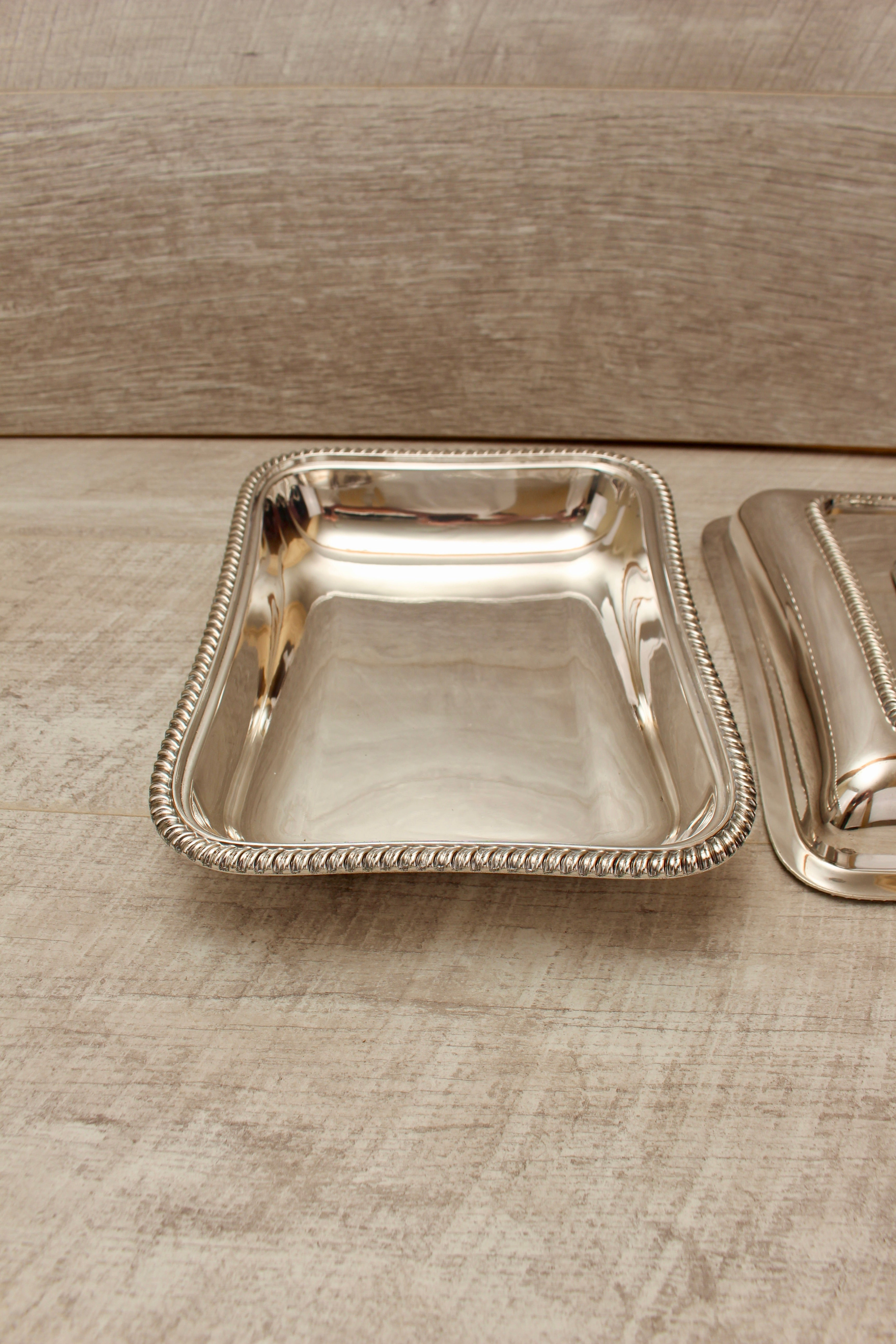 Antique Richard Richardson Sheffield Silver Plate Entree Dish Lidded Serving Tray