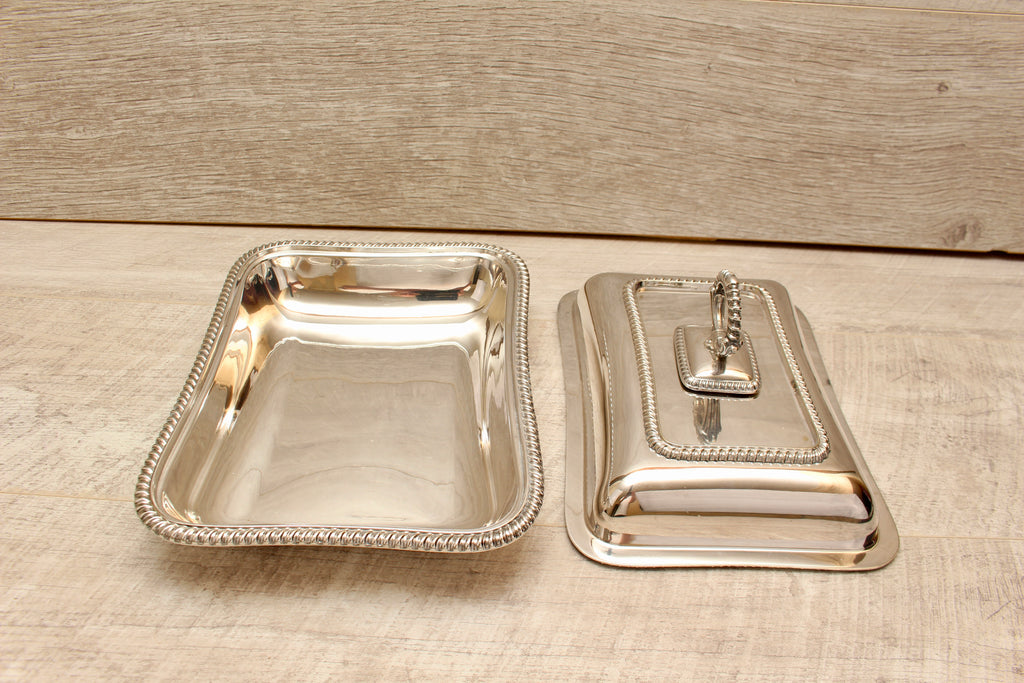 Antique Richard Richardson Sheffield Silver Plate Entree Dish Lidded Serving Tray