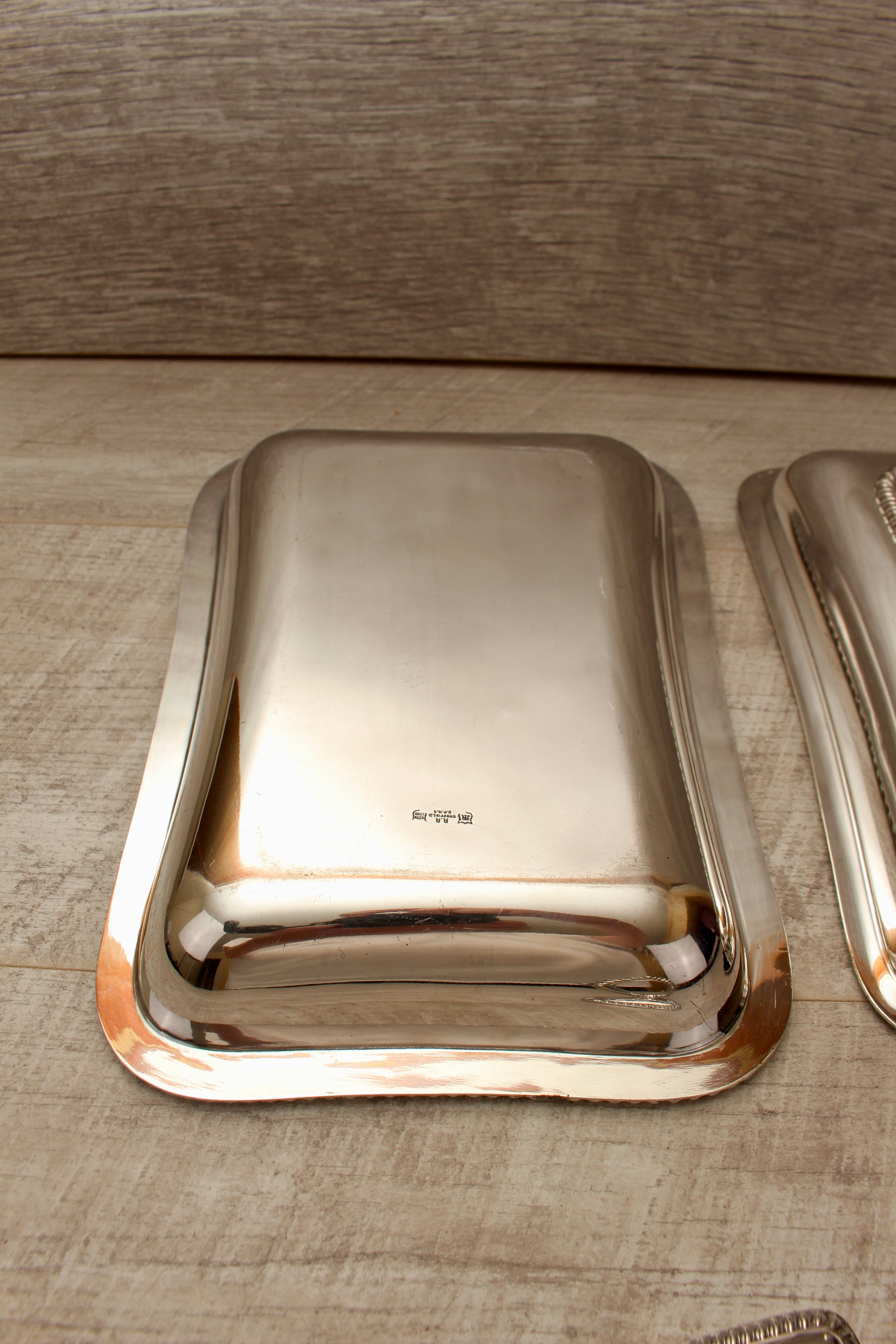 Antique Richard Richardson Sheffield Silver Plate Entree Dish Lidded Serving Tray