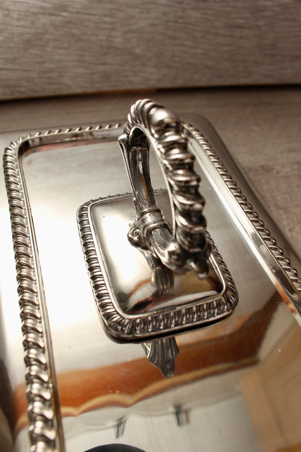 Antique Richard Richardson Sheffield Silver Plate Entree Dish Lidded Serving Tray