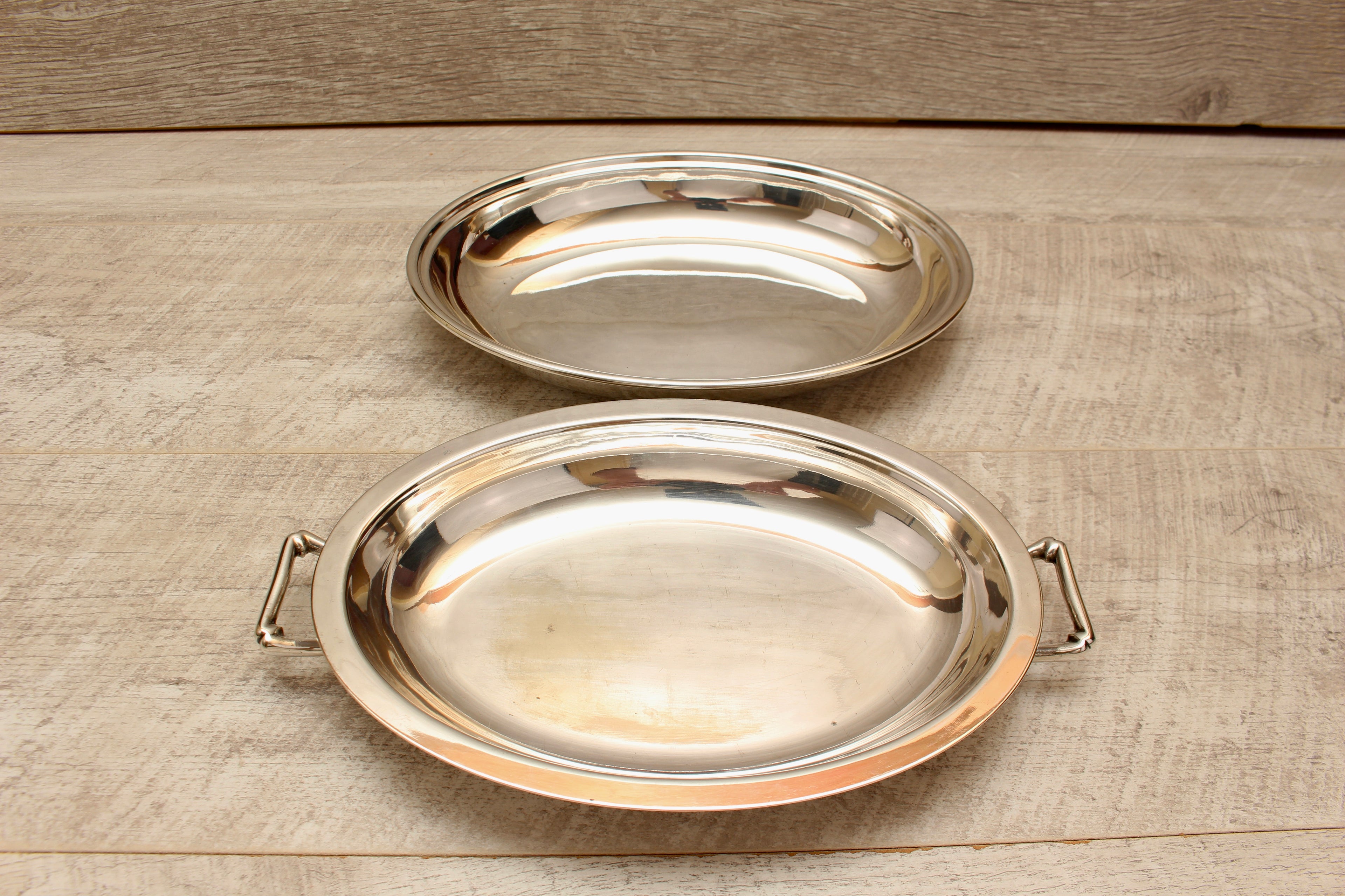 Vintage Charles William Fletcher & Son Sheffield Oval Silver Plate Entree Dish