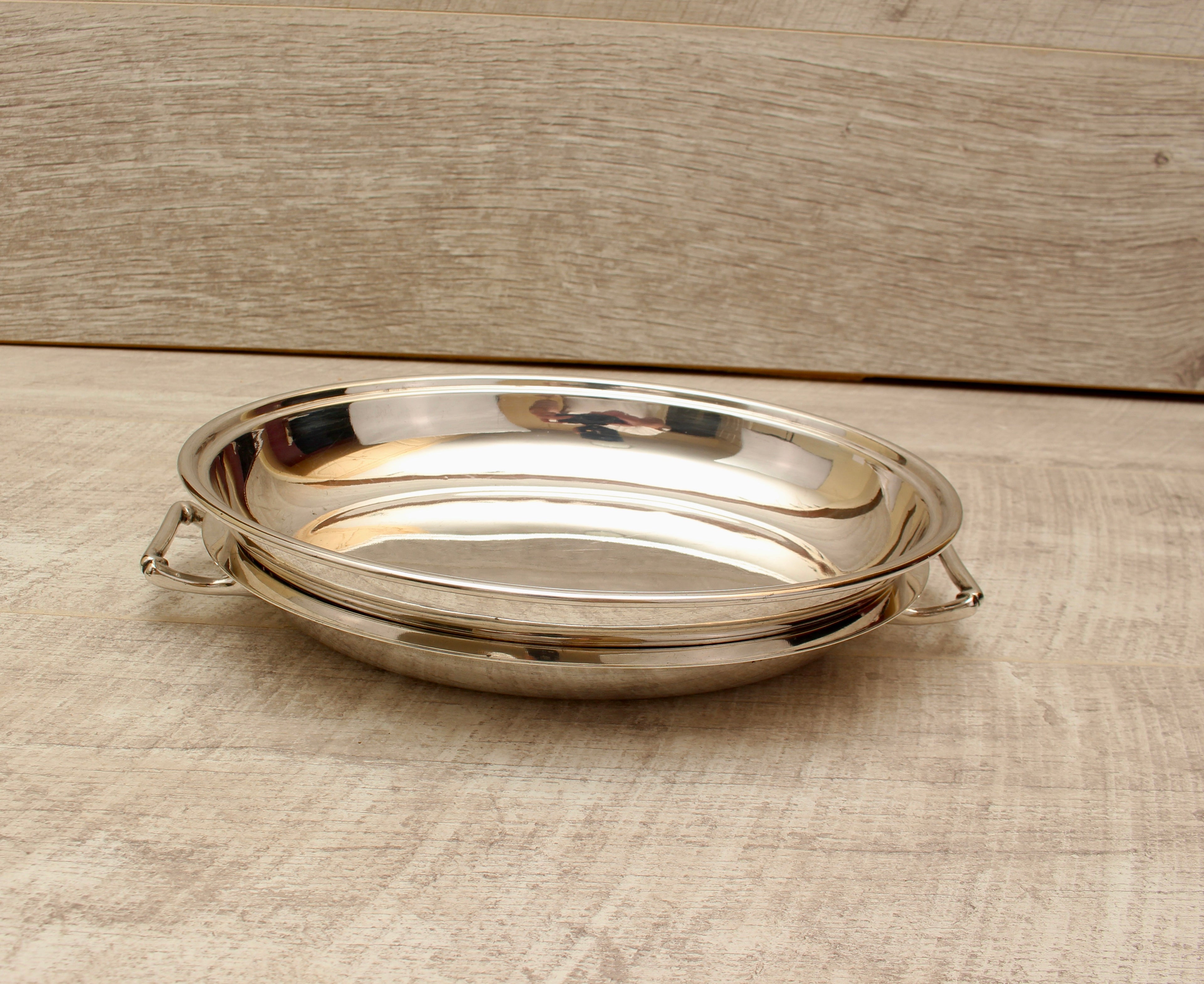 Vintage Charles William Fletcher & Son Sheffield Oval Silver Plate Entree Dish