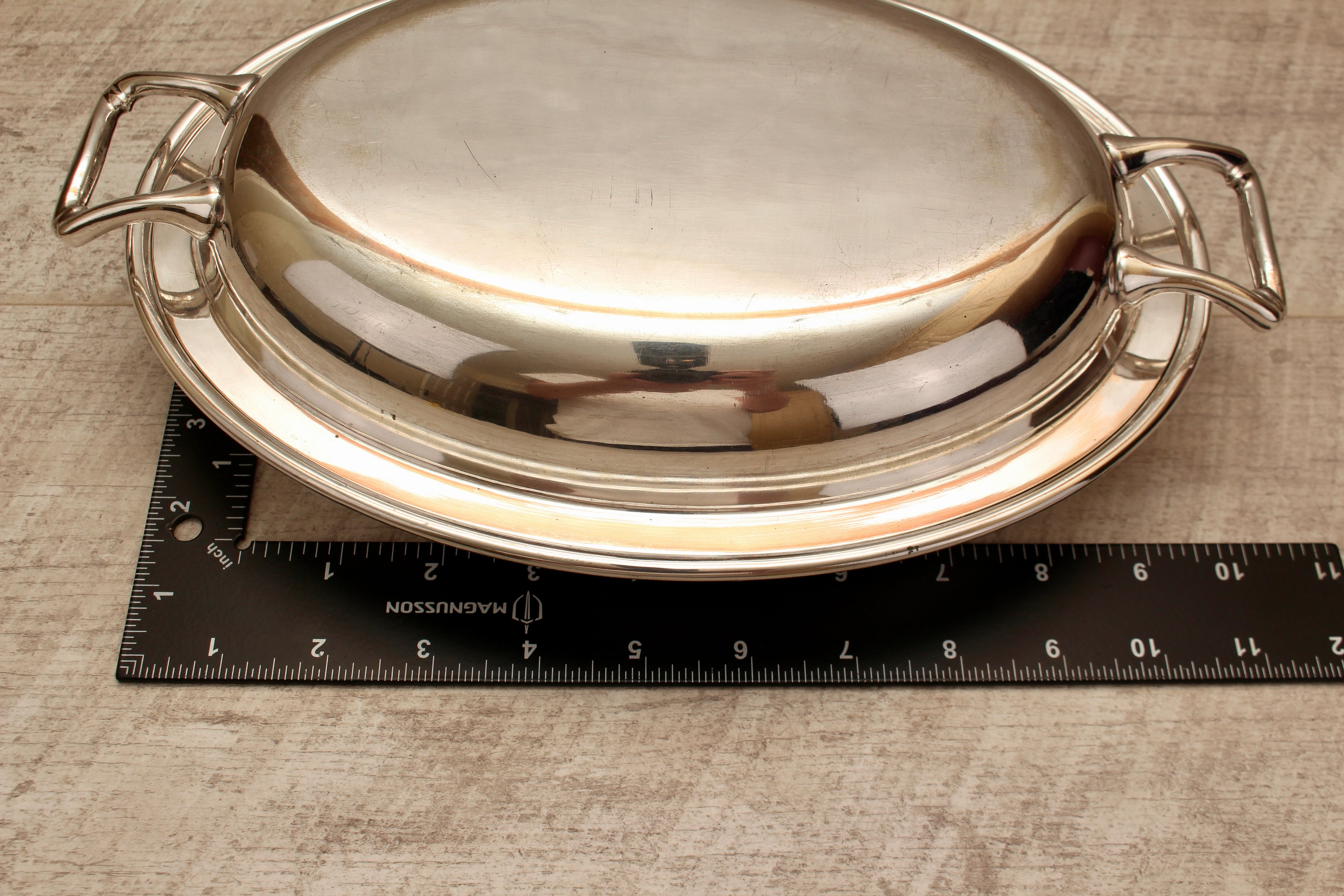 Vintage Charles William Fletcher & Son Sheffield Oval Silver Plate Entree Dish