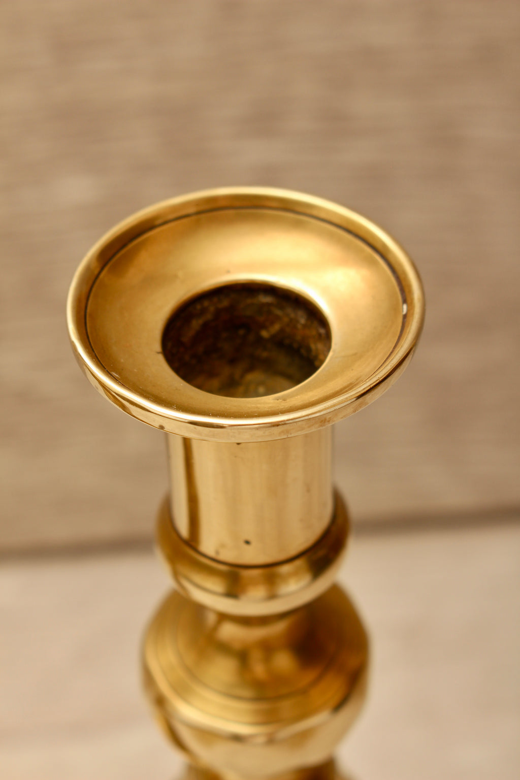 Vintage Brass Beehive and Diamond Candlesticks Boho Farmhouse Style Pair