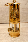 Rare Vintage Eccles Protector Type 6 Miners Lamp with Pyrex Glass Cylinder