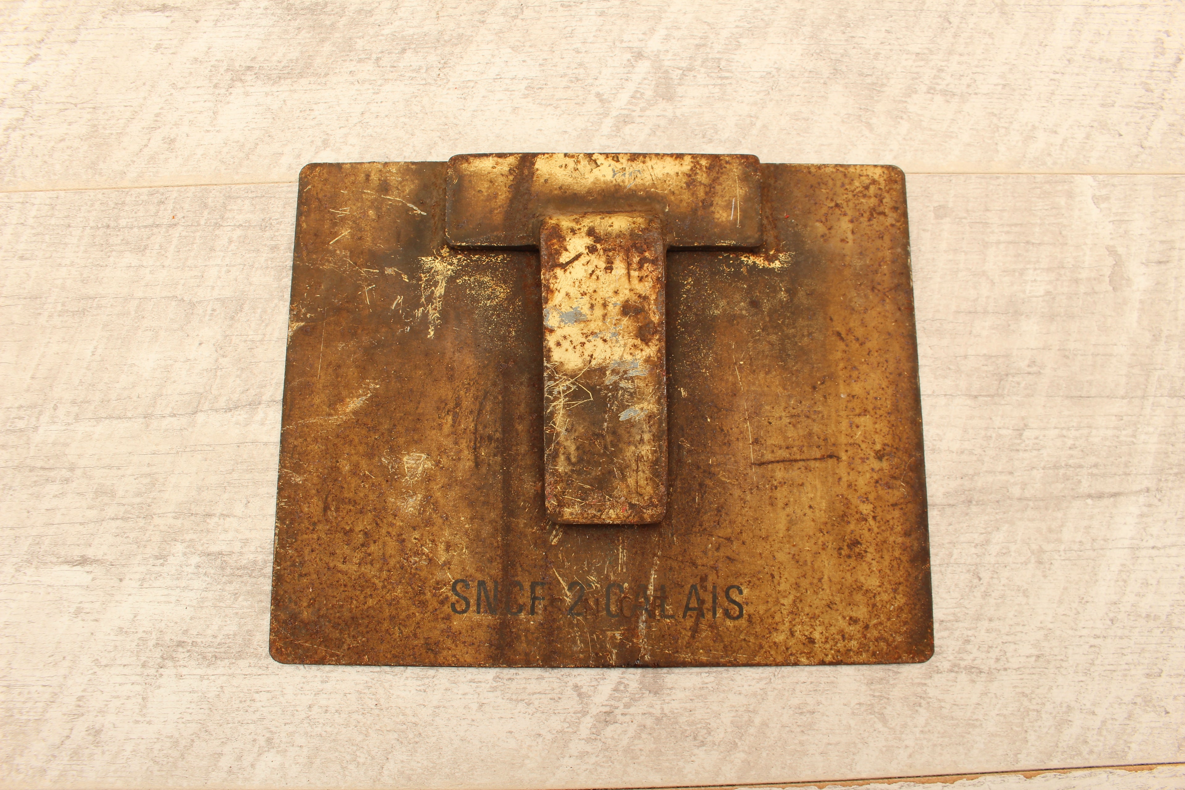 Vintage French SNCF Railway Carriage Sign Voiture 18 Calais Detling Salvage