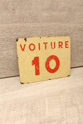 Vintage French SNCF Railway Carriage Sign Voiture 10 Lille Detling Salvage