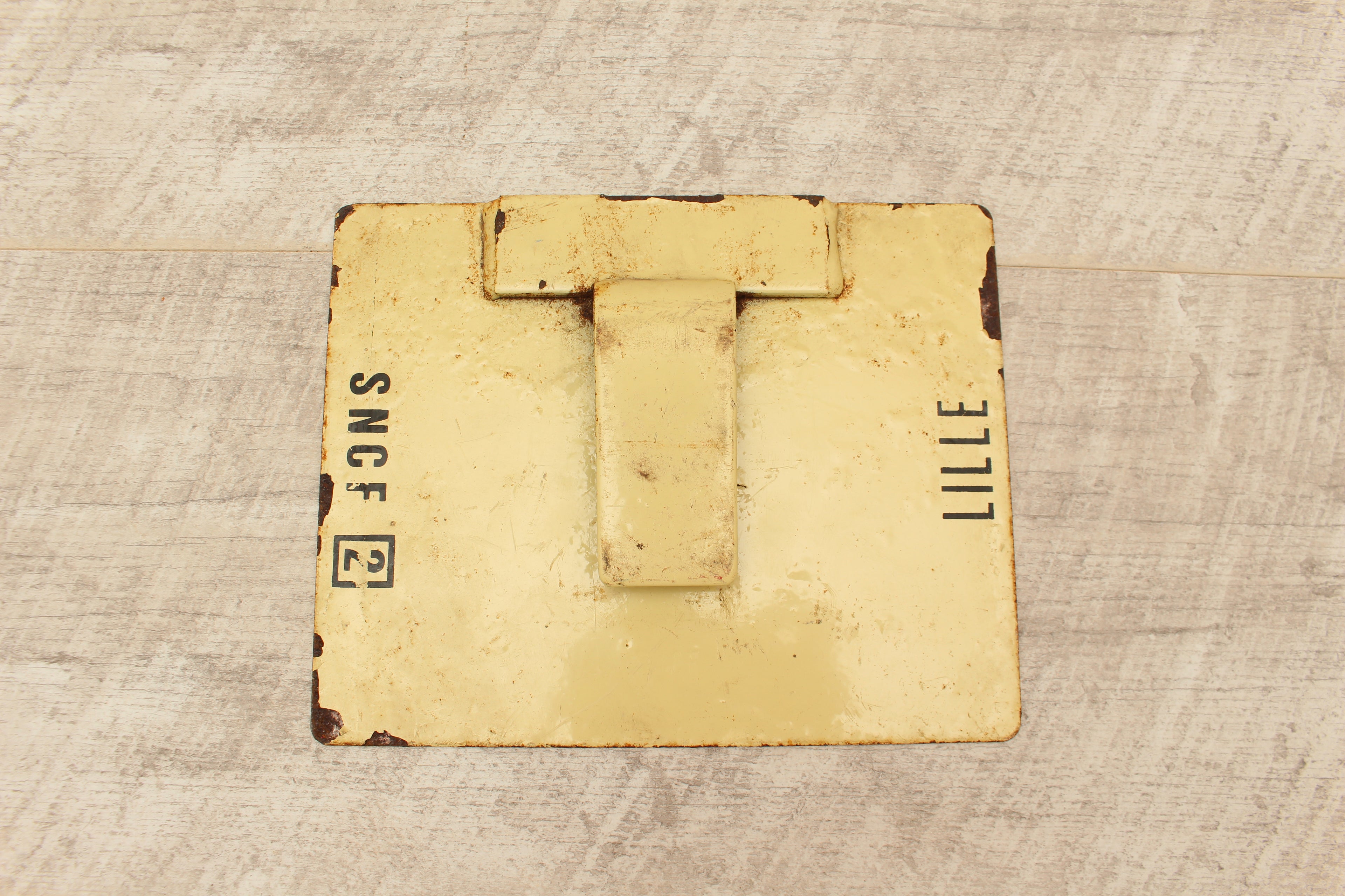 Vintage French SNCF Railway Carriage Sign Voiture 10 Lille Detling Salvage