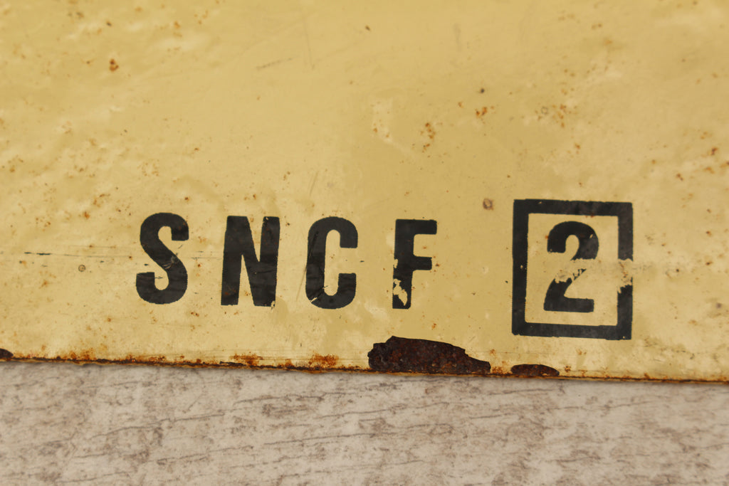 Vintage French SNCF Railway Carriage Sign Voiture 10 Lille Detling Salvage
