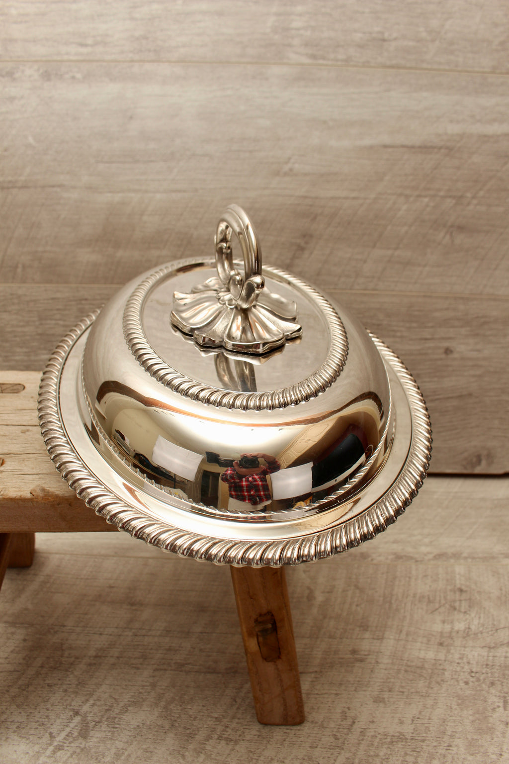 Antique Kerr & Phillips Glasgow Silver Plated Oval Entree Dish - Gadroon Border (c.1890)