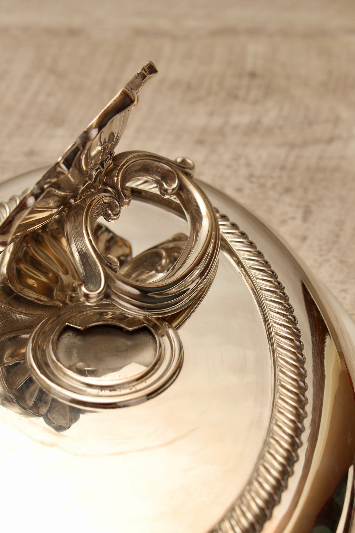 Antique Kerr & Phillips Glasgow Silver Plated Oval Entree Dish - Gadroon Border (c.1890)