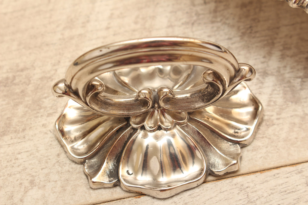 Antique Kerr & Phillips Glasgow Silver Plated Oval Entree Dish - Gadroon Border (c.1890)