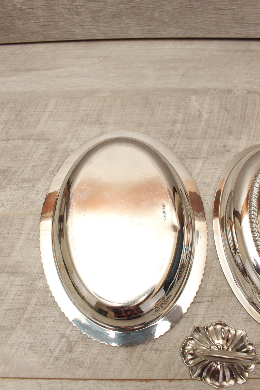 Antique Kerr & Phillips Glasgow Silver Plated Oval Entree Dish - Gadroon Border (c.1890)