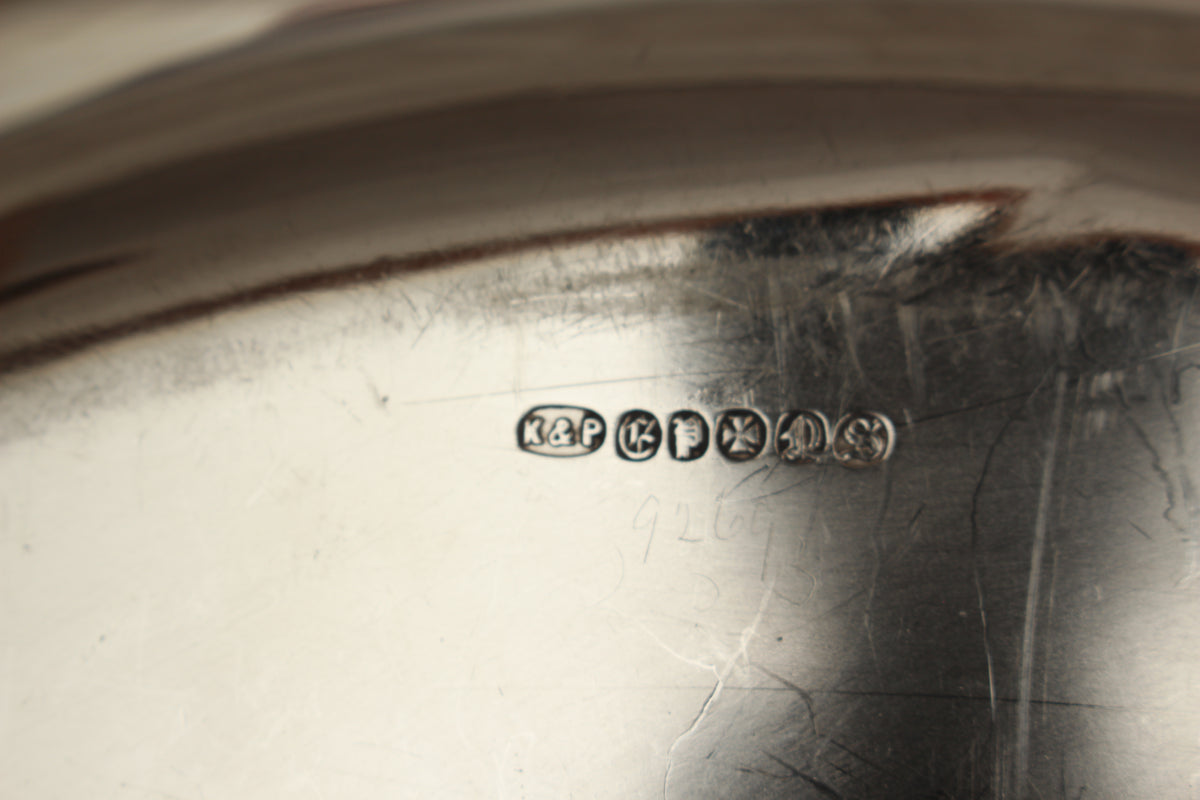 Antique Kerr & Phillips Glasgow Silver Plated Oval Entree Dish - Gadroon Border (c.1890)