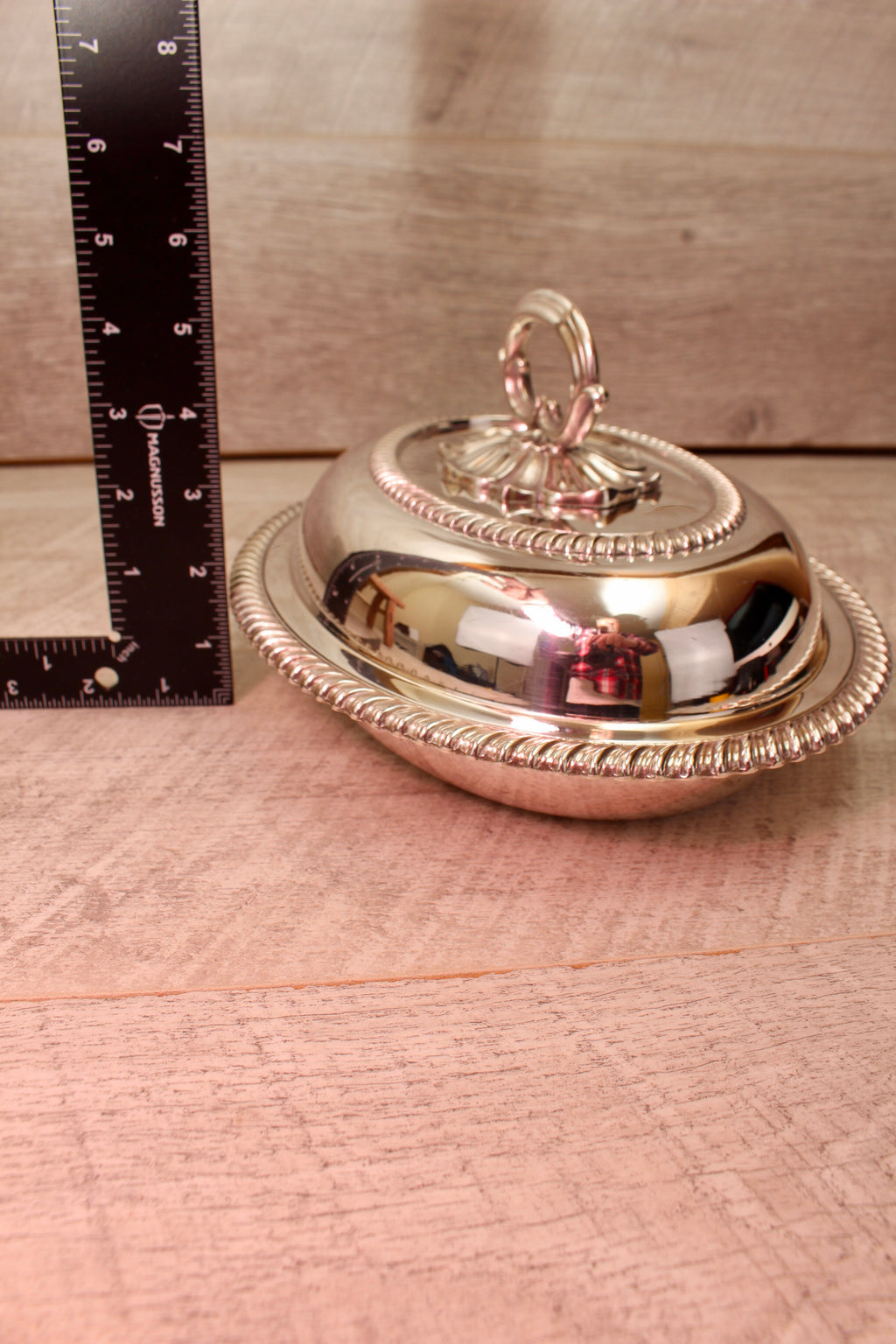Antique Kerr & Phillips Glasgow Silver Plated Oval Entree Dish - Gadroon Border (c.1890)