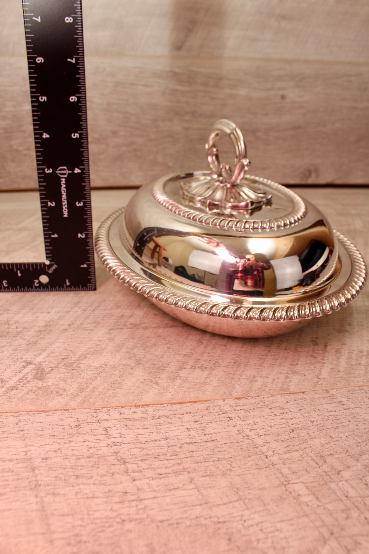 Antique Kerr & Phillips Glasgow Silver Plated Oval Entree Dish - Gadroon Border (c.1890)