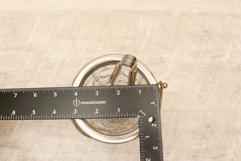 Vintage Molded Pressed Glass Ice Bucket with Tongs - Retro Barware Display