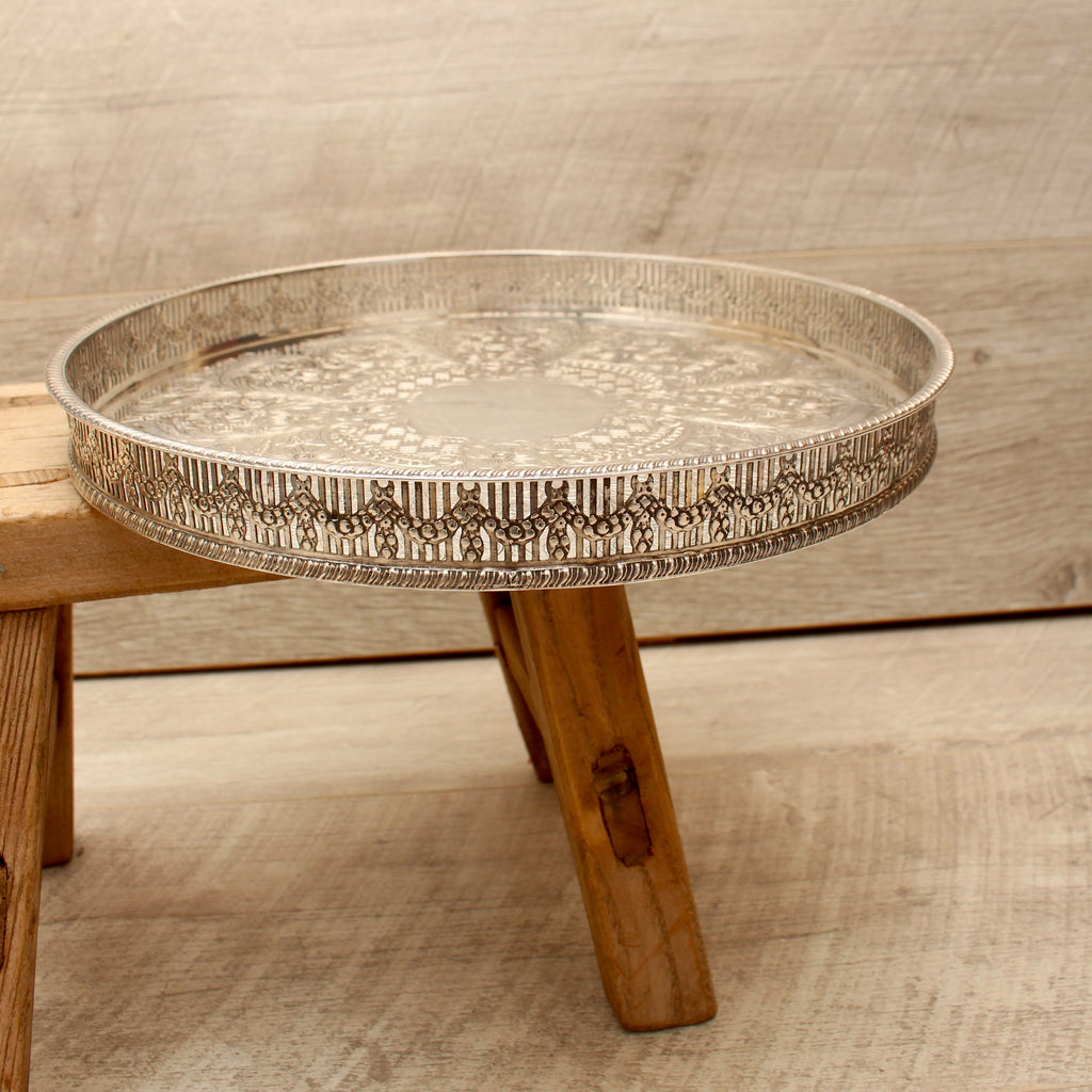 Vintage Viners of Sheffield Silver on Copper Gallery Tray - Chased Old Sheffield Plate Reproduction