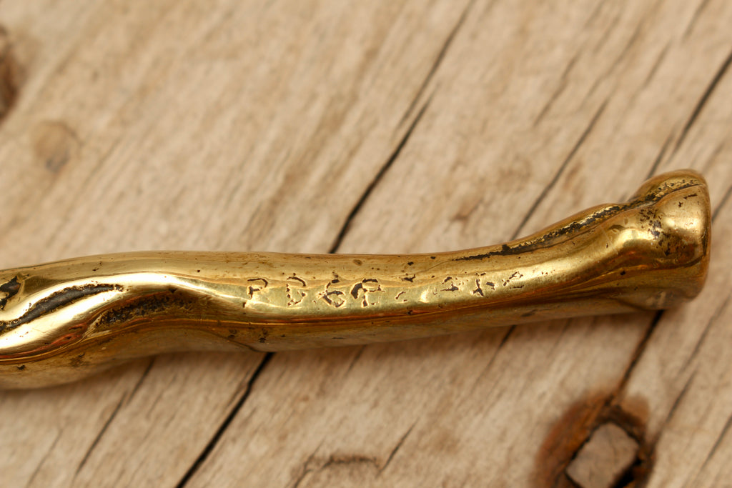 Antique Solid Brass Novelty Lion Head Split-Handle Nutcracker - Victorian Style Barware Accessory