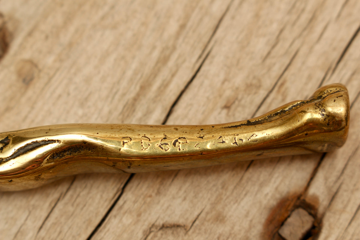 Antique Solid Brass Novelty Lion Head Split-Handle Nutcracker - Victorian Style Barware Accessory