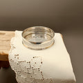 Vintage English Silver Plated Pierced Wine Bottle Coaster - Chased Barware Decanter Stand