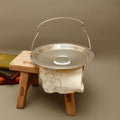 Vintage English Silver Plated on Copper Basket with Swing Handle - Pierced Bon-Bon Dish