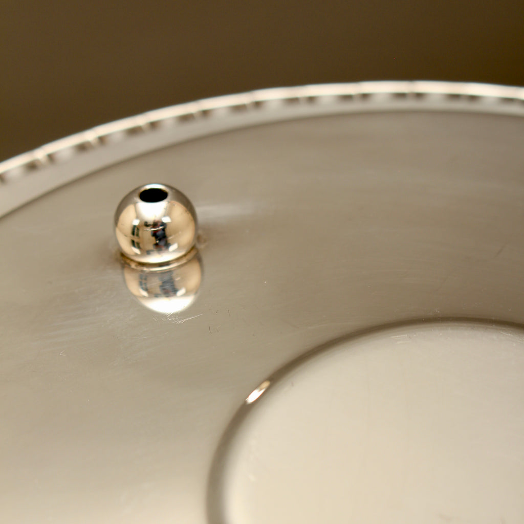 Vintage English Silver Plated on Copper Basket with Swing Handle - Pierced Bon-Bon Dish