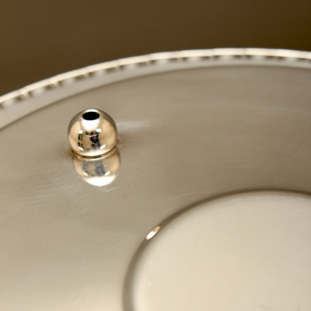 Vintage English Silver Plated on Copper Basket with Swing Handle - Pierced Bon-Bon Dish