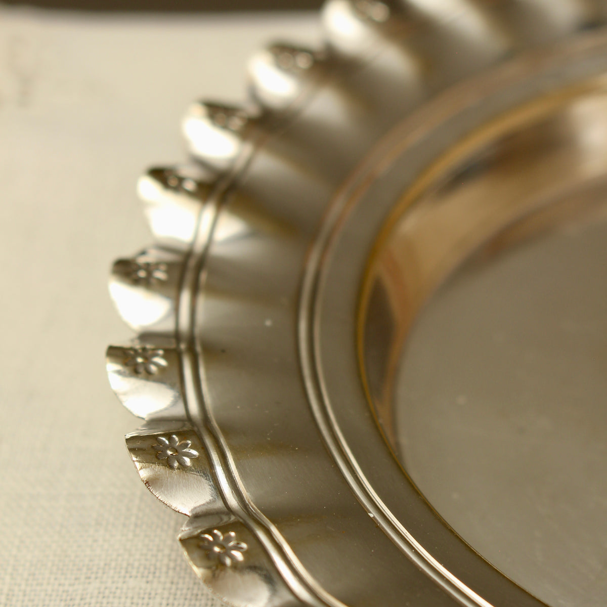 Vintage Joseph Gloster Silver Plated Trinket Tray - Fluted Edwardian Style Pin Dish