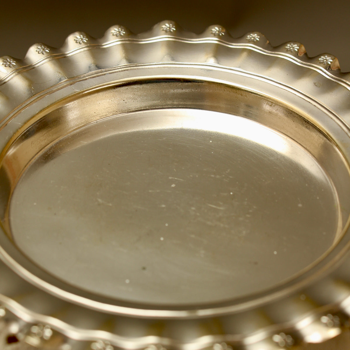 Vintage Joseph Gloster Silver Plated Trinket Tray - Fluted Edwardian Style Pin Dish