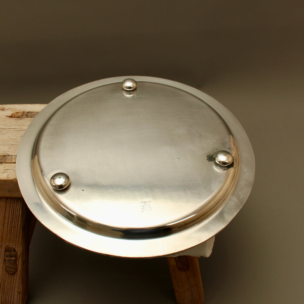 Vintage Hart's of Sheffield Silver on Copper Tray - Chased Chippendale Style Drinks Salver