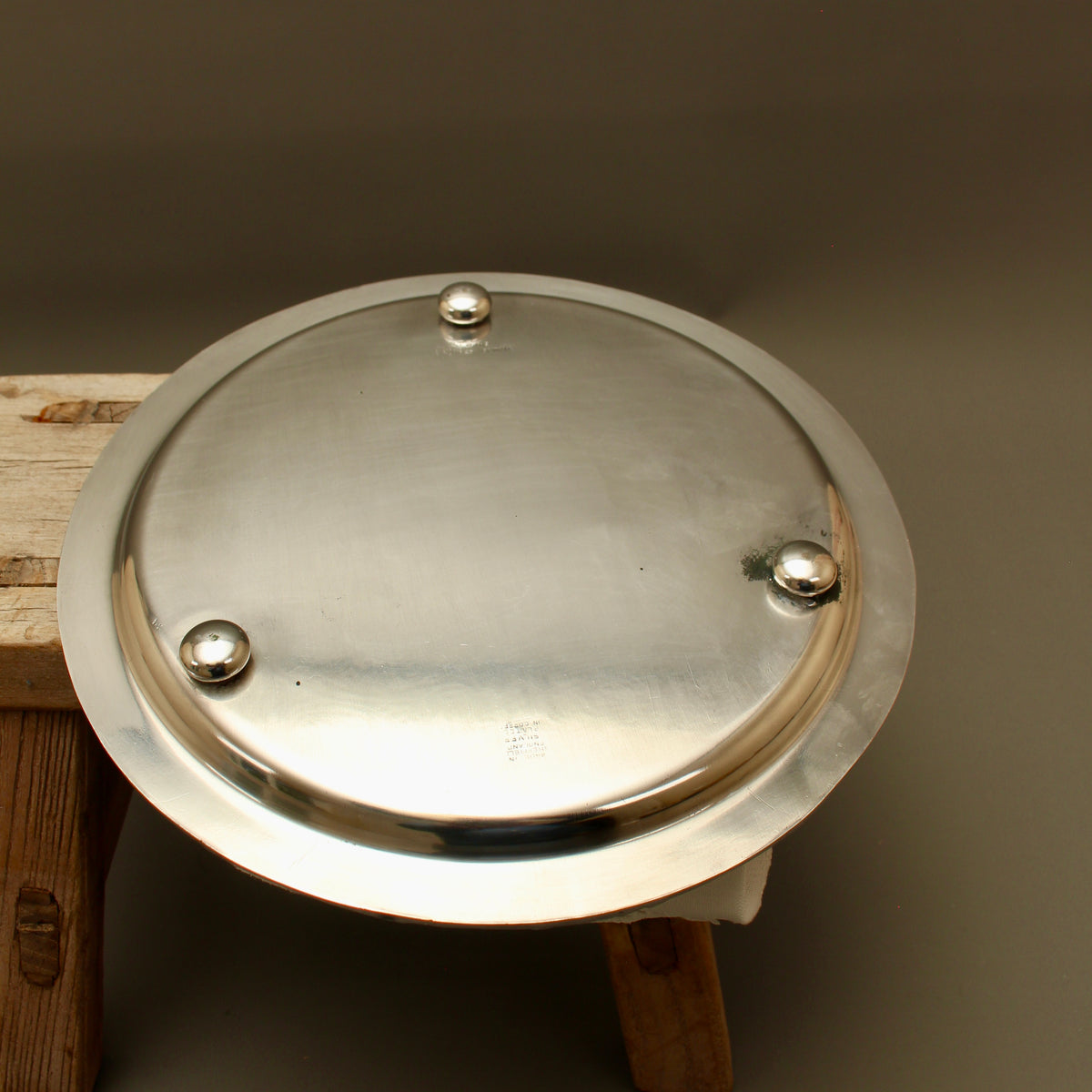 Vintage Hart's of Sheffield Silver on Copper Tray - Chased Chippendale Style Drinks Salver