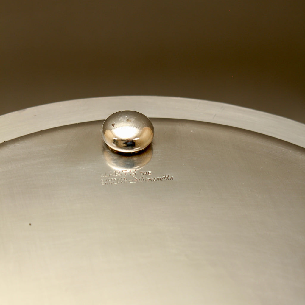 Vintage Hart's of Sheffield Silver on Copper Tray - Chased Chippendale Style Drinks Salver