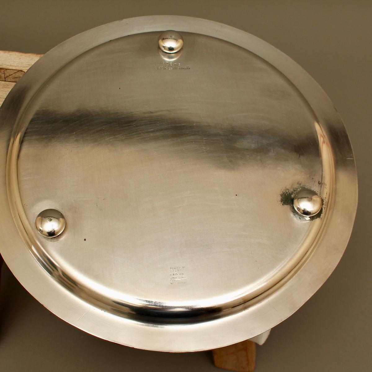 Vintage Hart's of Sheffield Silver on Copper Tray - Chased Chippendale Style Drinks Salver