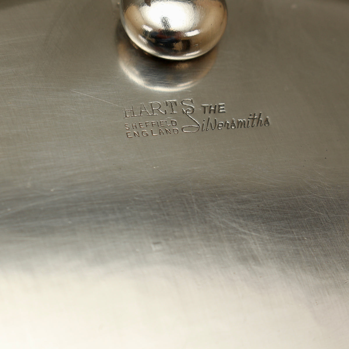 Vintage Hart's of Sheffield Silver on Copper Tray - Chased Chippendale Style Drinks Salver