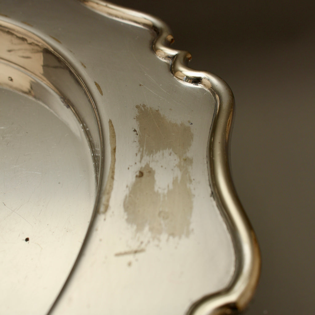 Antique Edward & Sons Glasgow Silver Plated Salver - Chippendale Style Drinks Tray (c.1900)