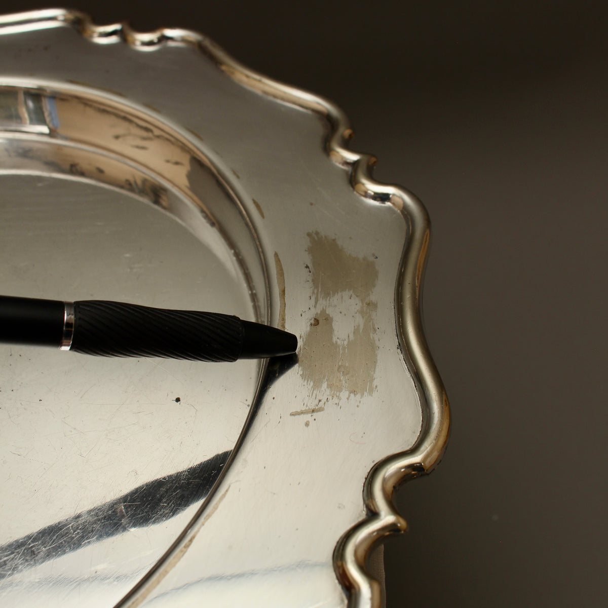 Antique Edward & Sons Glasgow Silver Plated Salver - Chippendale Style Drinks Tray (c.1900)