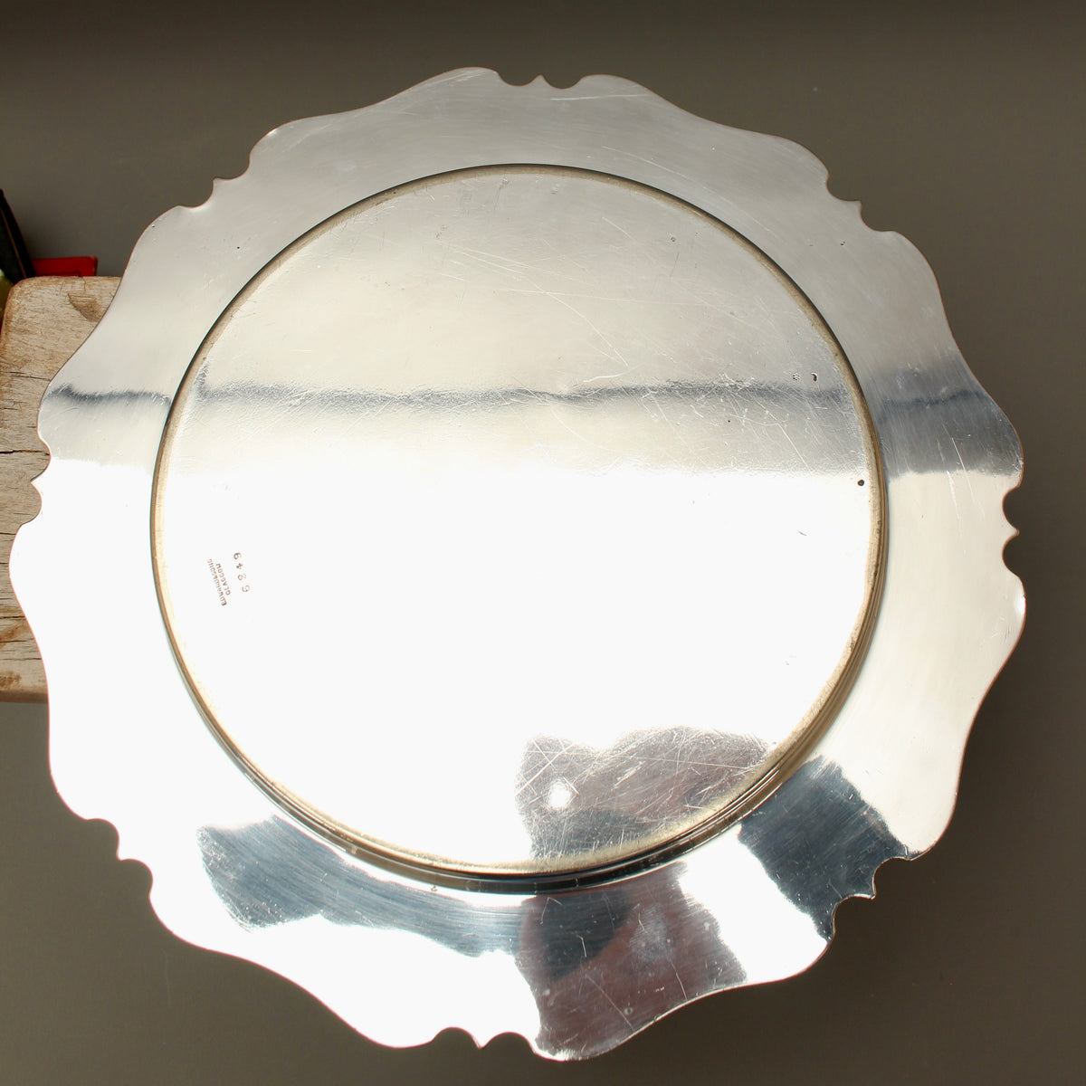 Antique Edward & Sons Glasgow Silver Plated Salver - Chippendale Style Drinks Tray (c.1900)