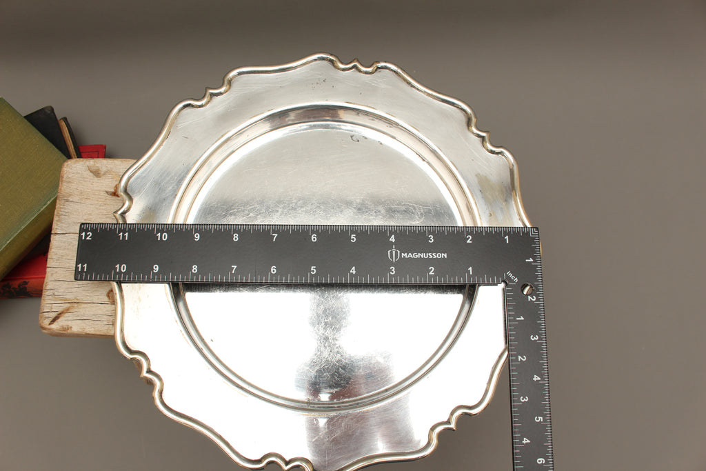 Antique Edward & Sons Glasgow Silver Plated Salver - Chippendale Style Drinks Tray (c.1900)