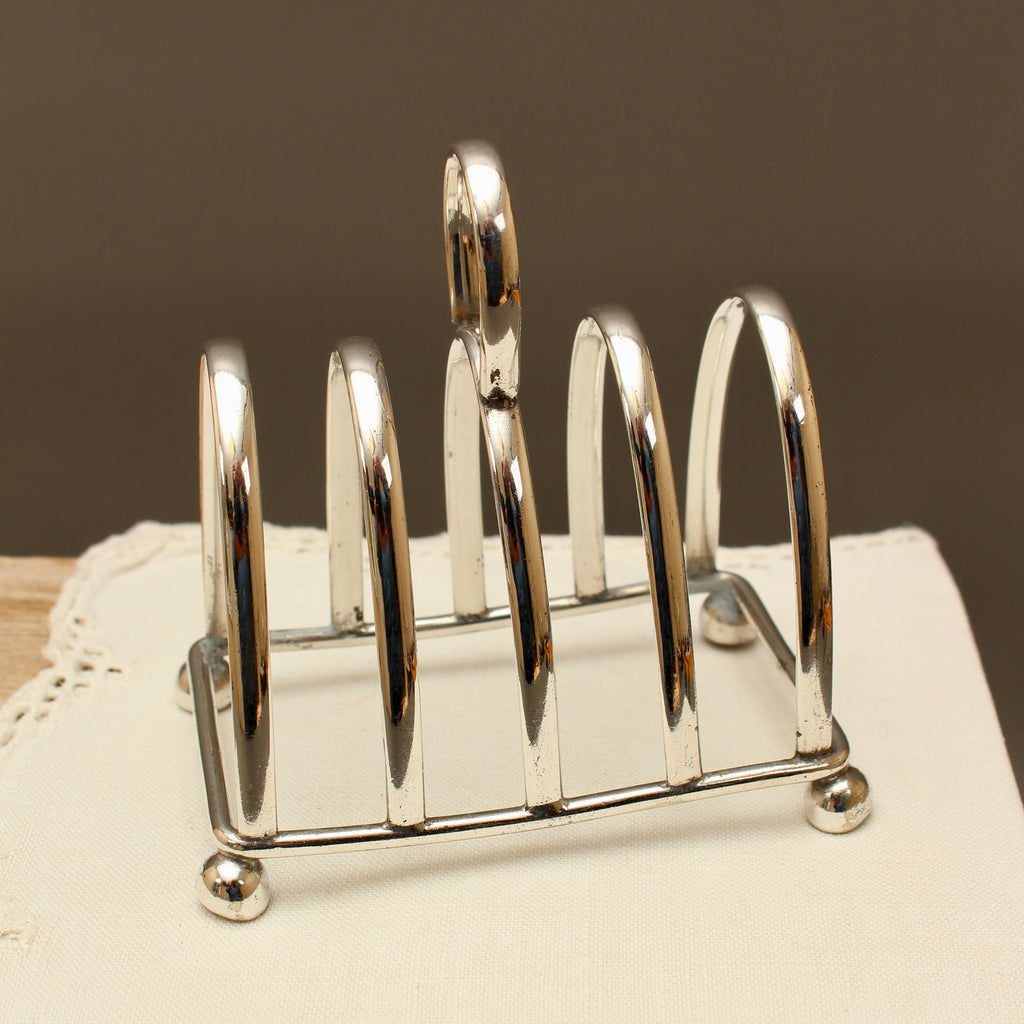 Antique I.F.S. Ltd Sheffield Silver Plated Toast Rack - Edwardian Style Desk Letter Organizer (c.1920)