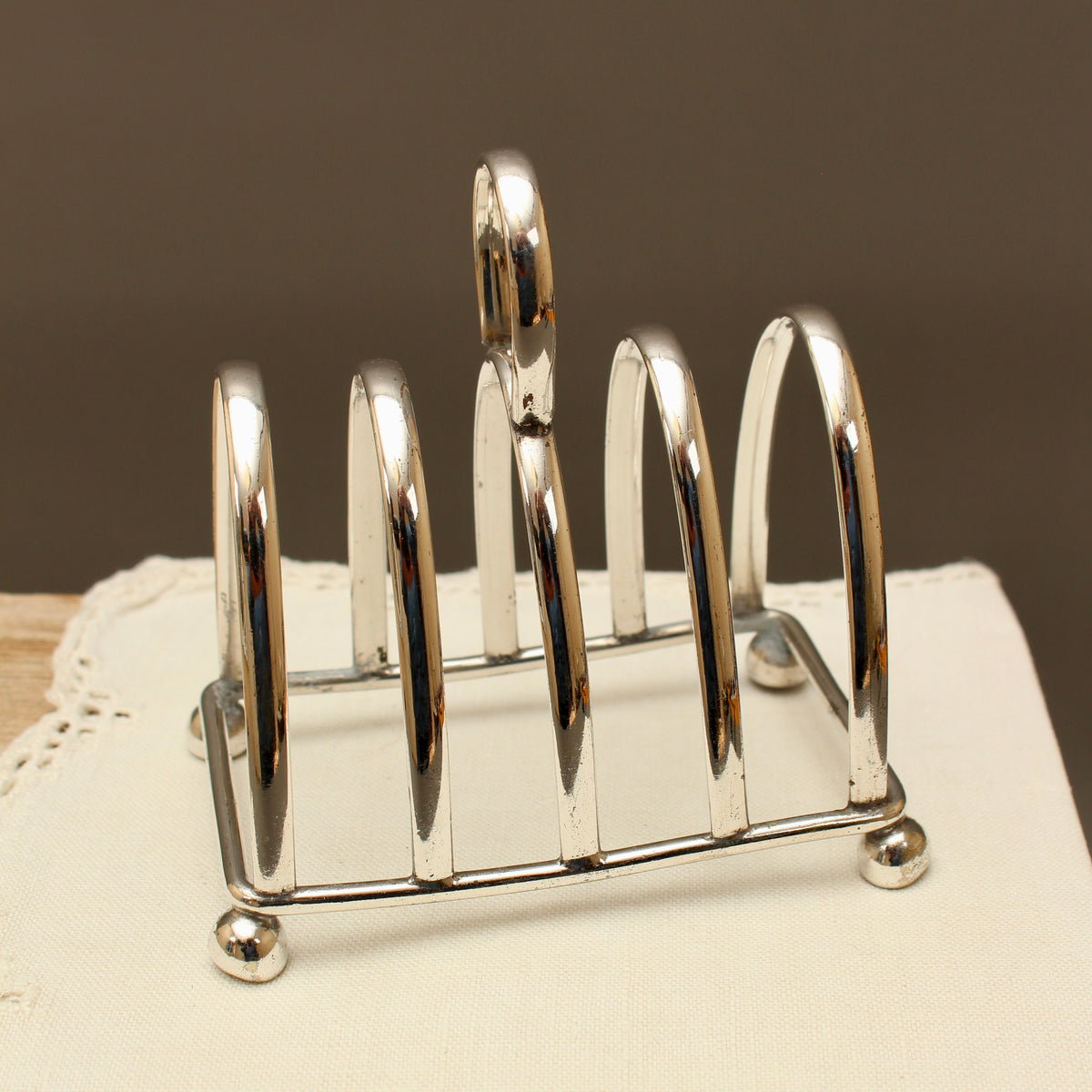 Antique I.F.S. Ltd Sheffield Silver Plated Toast Rack - Edwardian Style Desk Letter Organizer (c.1920)