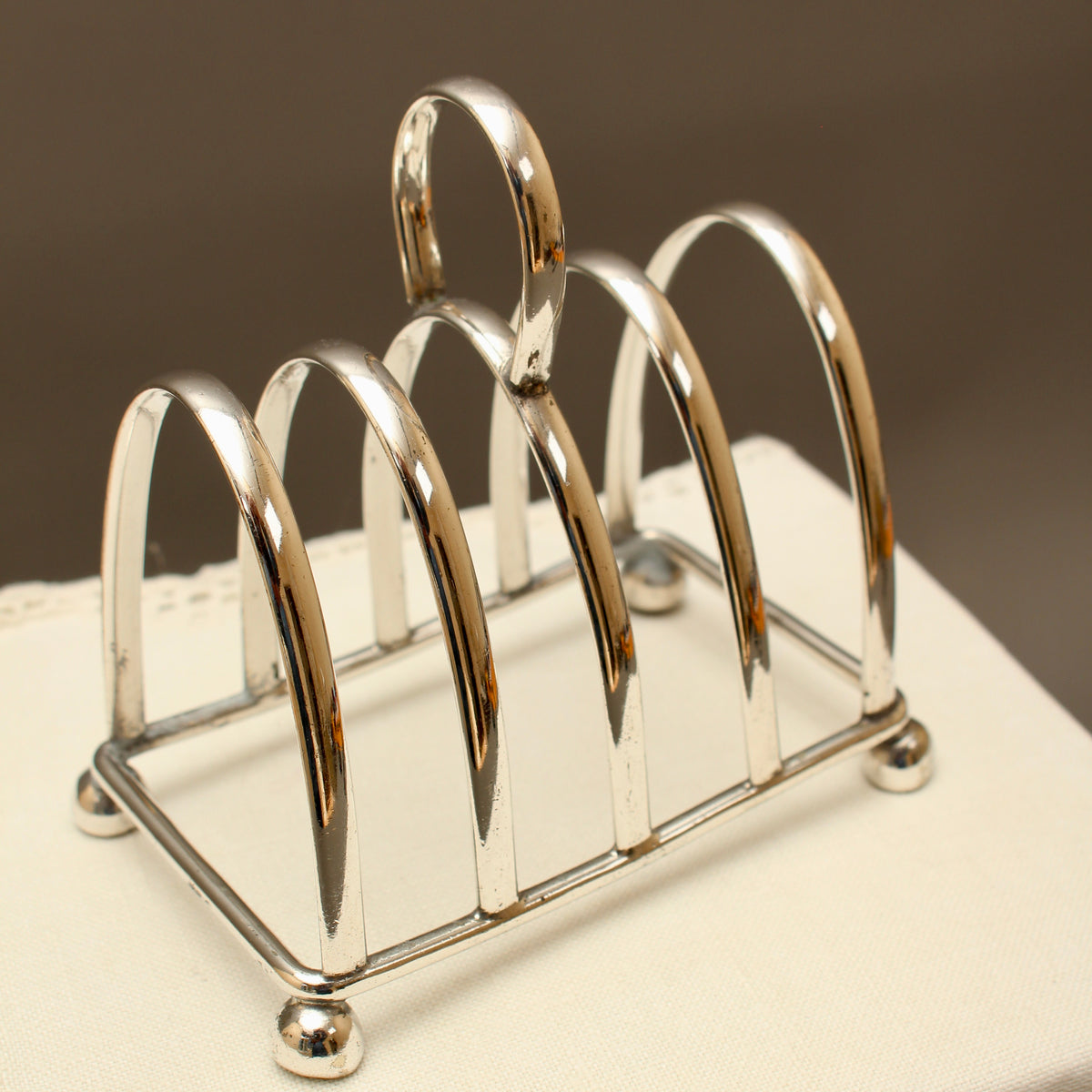 Antique I.F.S. Ltd Sheffield Silver Plated Toast Rack - Edwardian Style Desk Letter Organizer (c.1920)