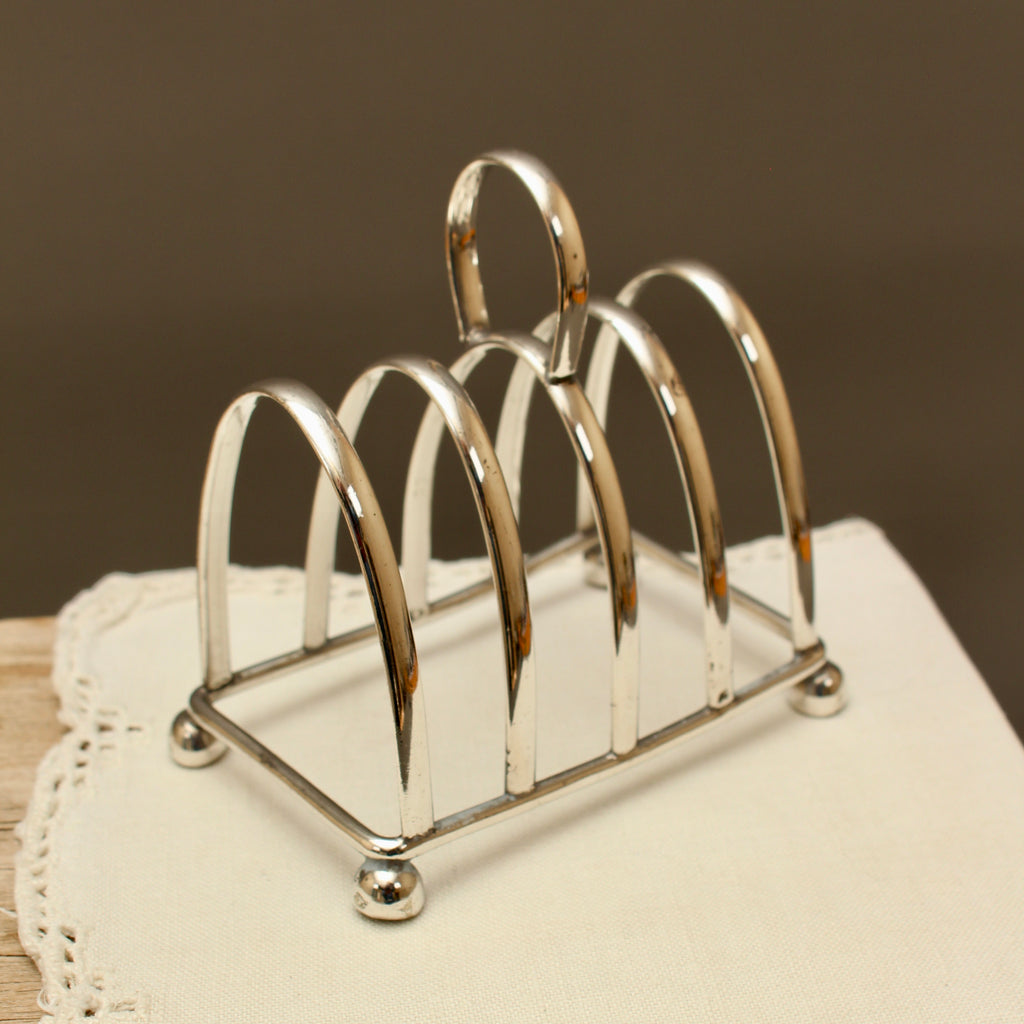 Antique I.F.S. Ltd Sheffield Silver Plated Toast Rack - Edwardian Style Desk Letter Organizer (c.1920)