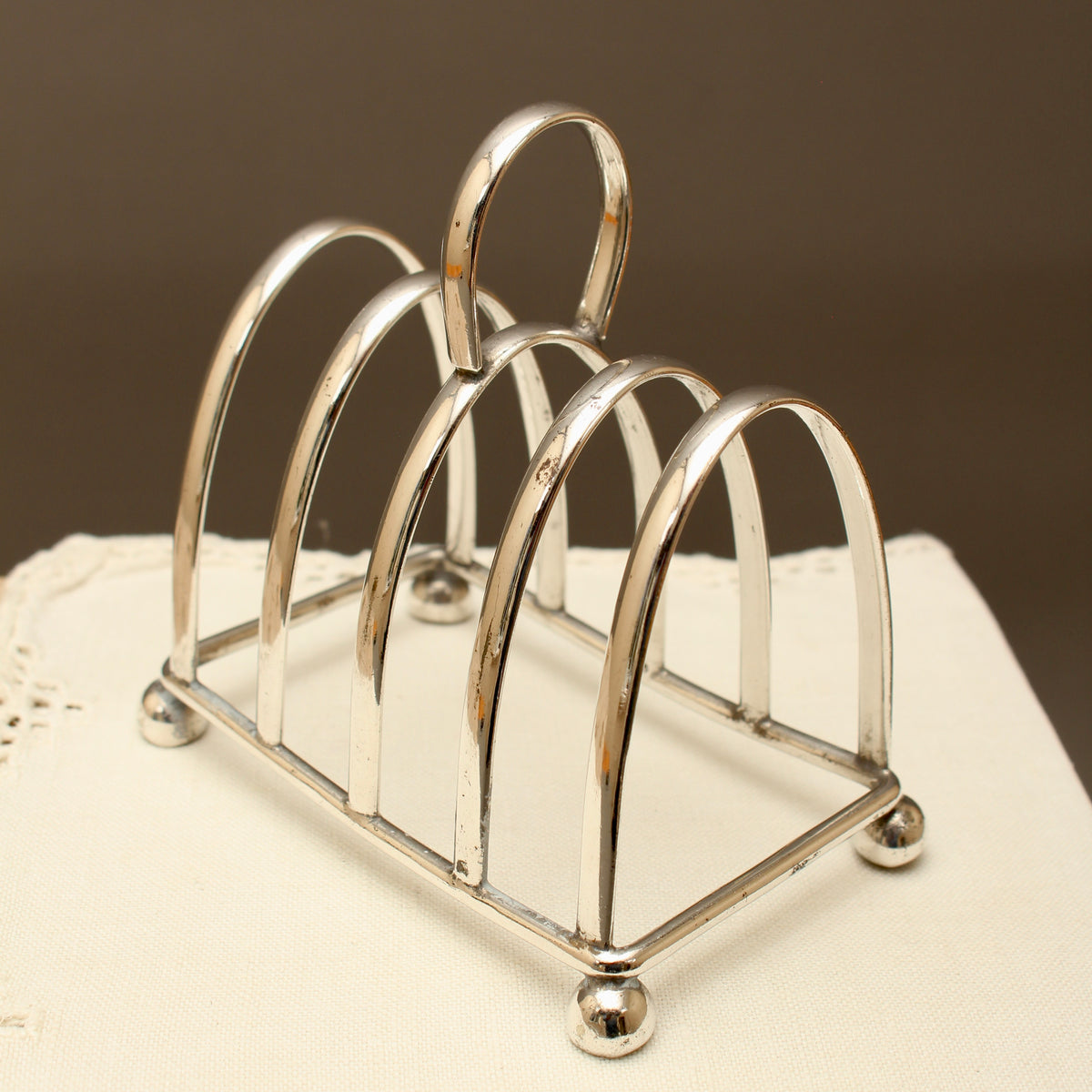 Antique I.F.S. Ltd Sheffield Silver Plated Toast Rack - Edwardian Style Desk Letter Organizer (c.1920)