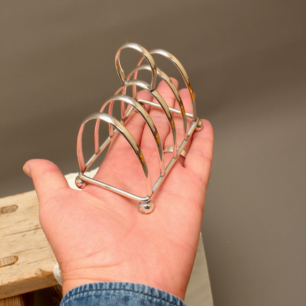 Antique I.F.S. Ltd Sheffield Silver Plated Toast Rack - Edwardian Style Desk Letter Organizer (c.1920)