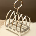Antique John Biggin Sheffield Silver Plated Toast Rack - 4-Slot Gothic Arch Letter Rack (c.1910)
